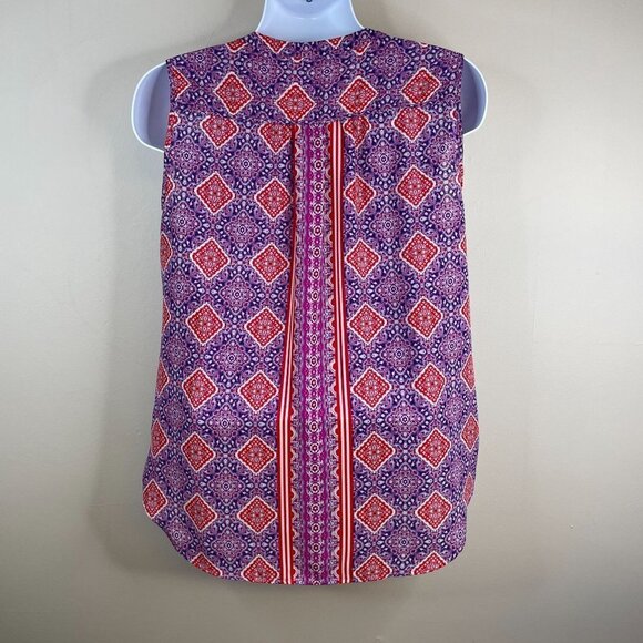 Violet & Claire Womens SLEEVELESS Top Size 1X Multicolor Popover Tunic Relaxed - Picture 8 of 14